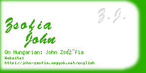 zsofia john business card